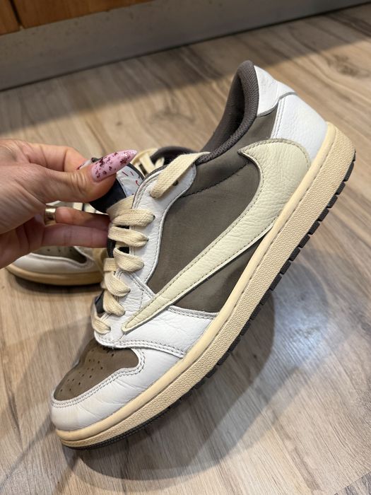 Оригинални кожени мъжки кецове Jordan 1 Low! 47,5 н