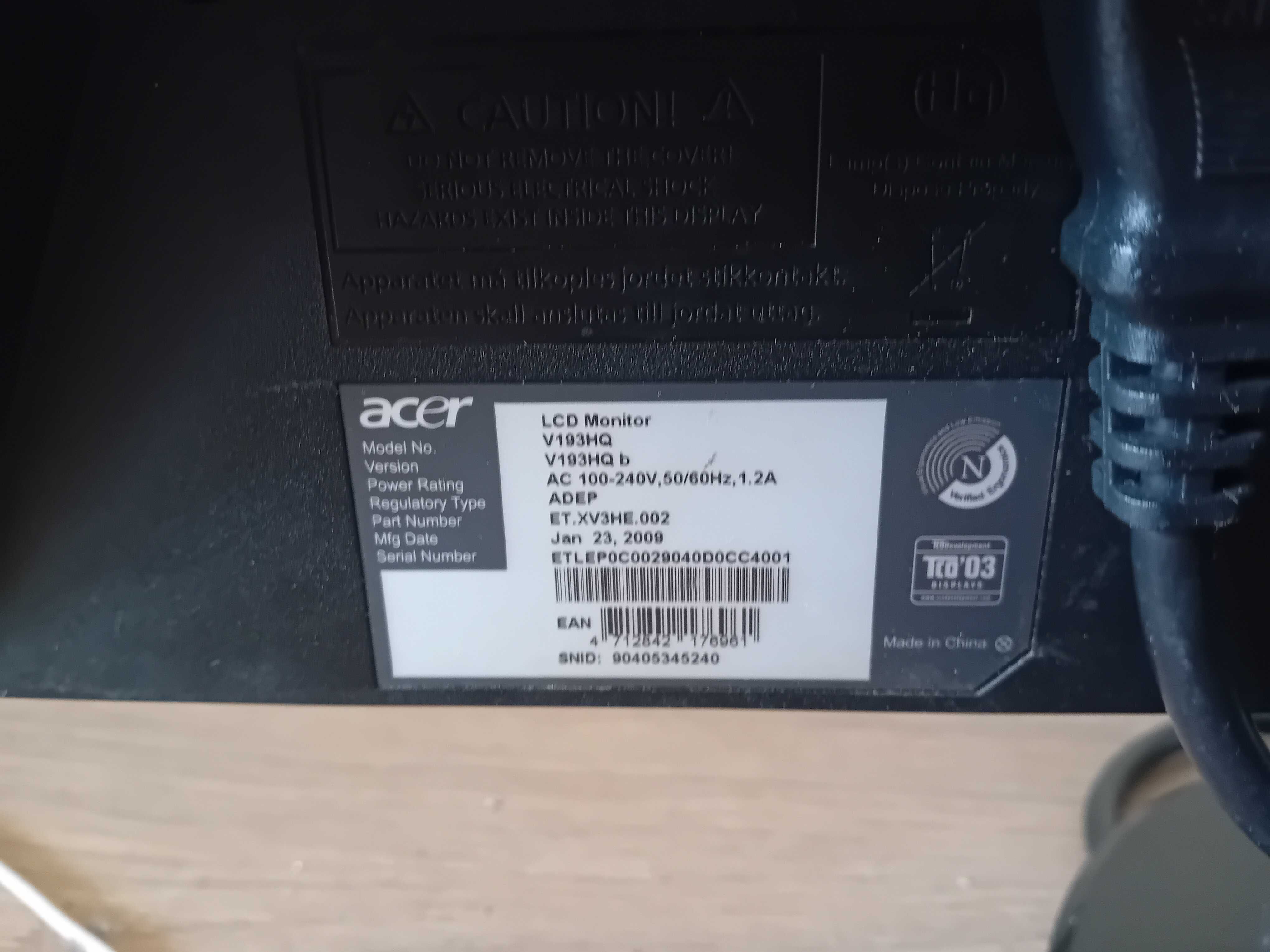 Монитор Acer 18,5 инча