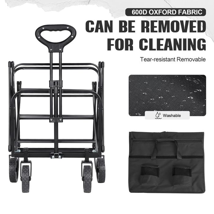 Сгъваема транспортна количка , помощна количка за багаж , плаж къмпинг