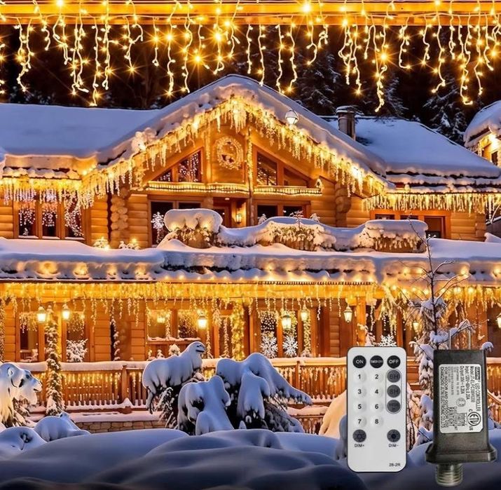 Верига лампички -дължина 18 метра с 600 led дистанционно