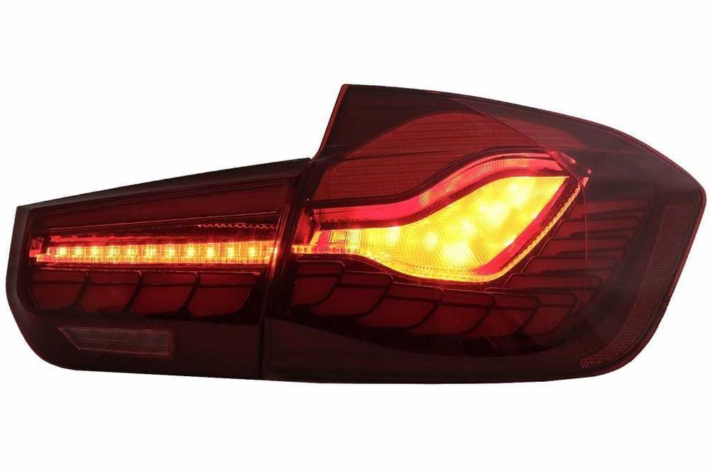 Stopuri OLED BMW Seria 3 F30 (2011-2019) F35 F80 Rosu Clar M4 Design