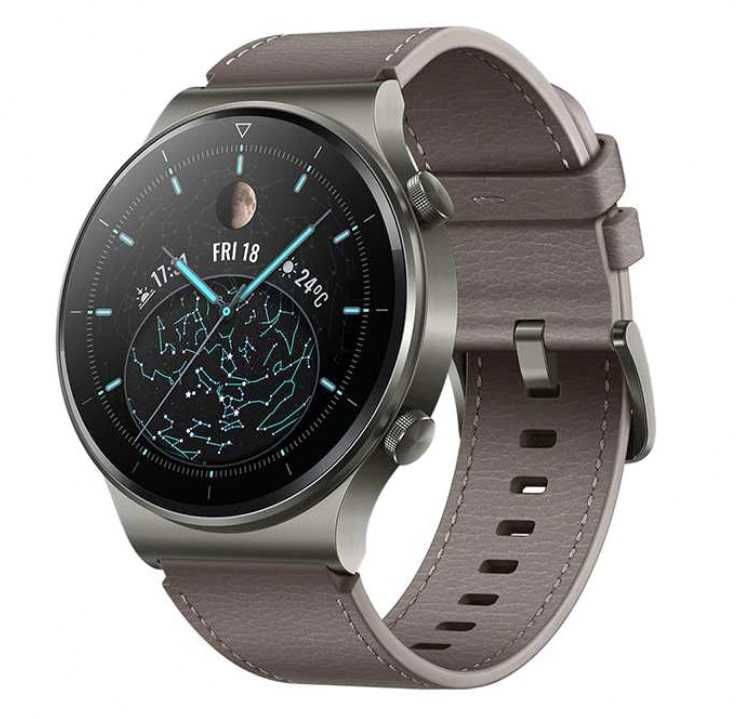 Ceas smartwatch Huawei Watch GT 2 Pro, piele, Nebula Gray
