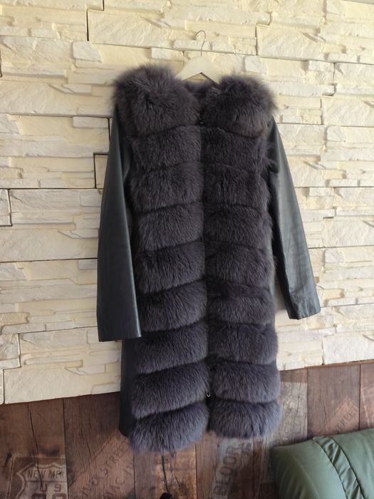 Естествена кожа и естествен косъм мЛ палто  550лв