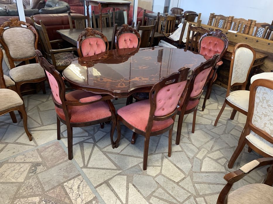 Барокова трапезна маса с 6 стола