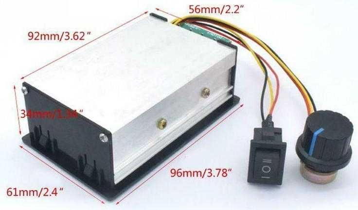 PWM 20A 6-60V Schimbare sens Regulator de turatie motor cc. Nou