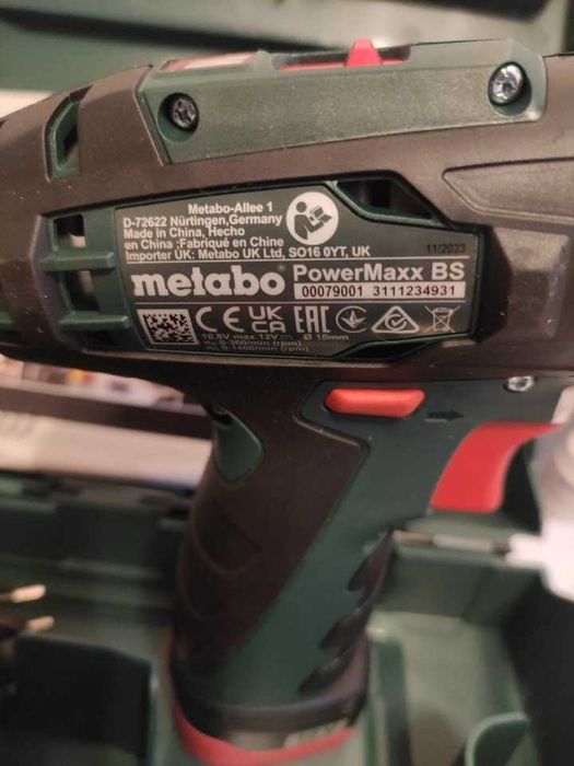 Metabo Set Filetanta 12 V, PowerMaxx baterii, încărcător, produs nou