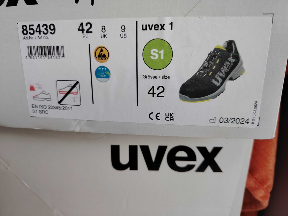 Bocanci / Pantofi de protectie Uvex , ESD , marimea 42 , NOI