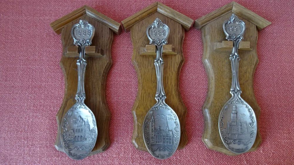 Винтидж комплект калаени лъжици  Zinn Germany