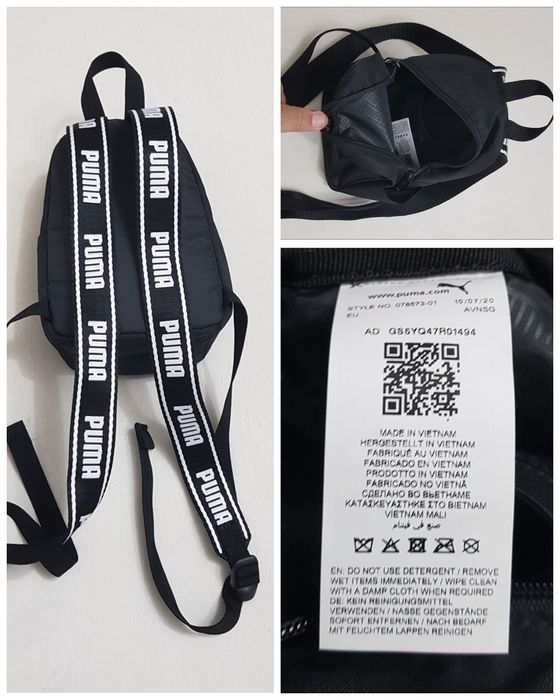 Rucsac minimalist PUMA, Backpack, ghiozadanel  negru, Nou