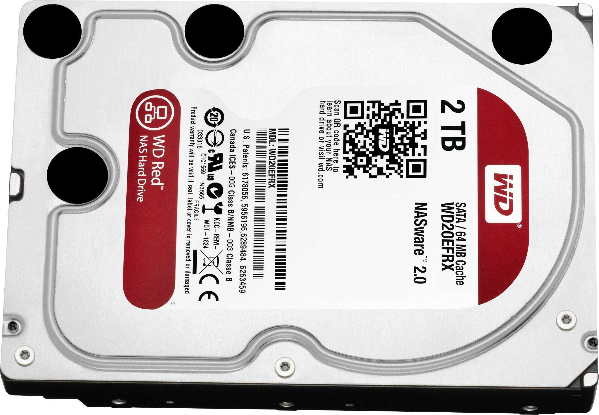 Жесткий диск NAS Western Digital Red, 2TB/ 64MB/ 3.5"/ SATA III