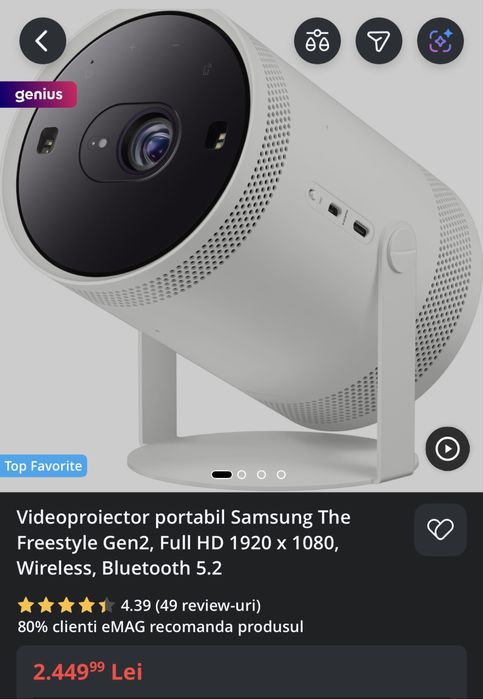 Videoproiector portabil Samsung The Freestyle Gen2