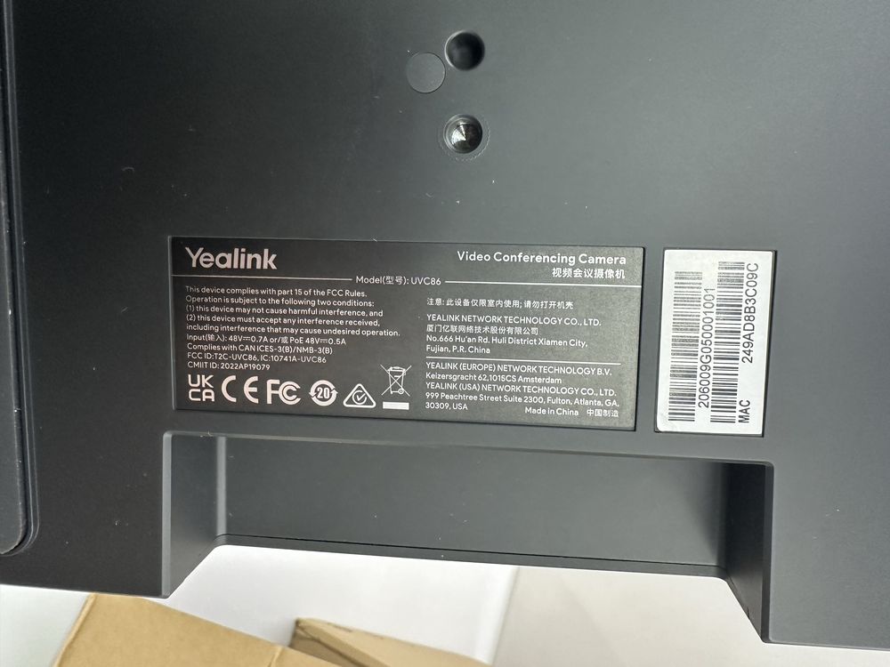 Fane Amanet: Camera Videoconferinta Yealink UVC86 4K Dual-Eye