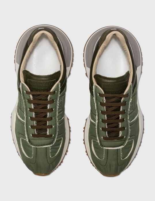 Нови мъжки обувки - Maison Margiela, Khaki Patchwork Sneaker, 44 номер