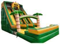 Tobogan gonflabil cu piscină Insula Verde