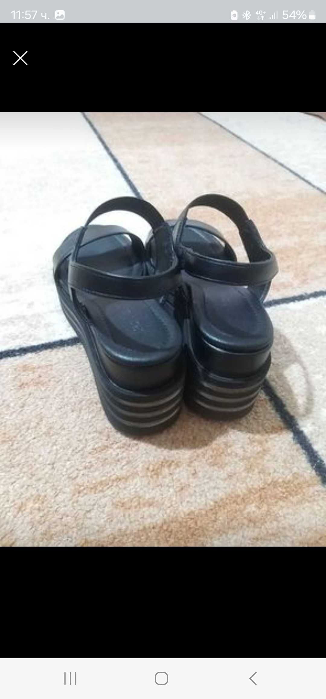 Дамски сандали в черно