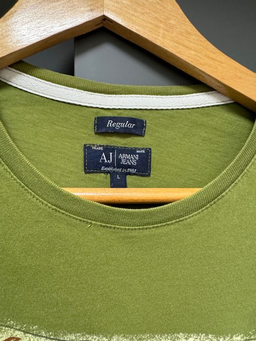 Tricou verde bărbătesc, mărimea L, Armani Jeans