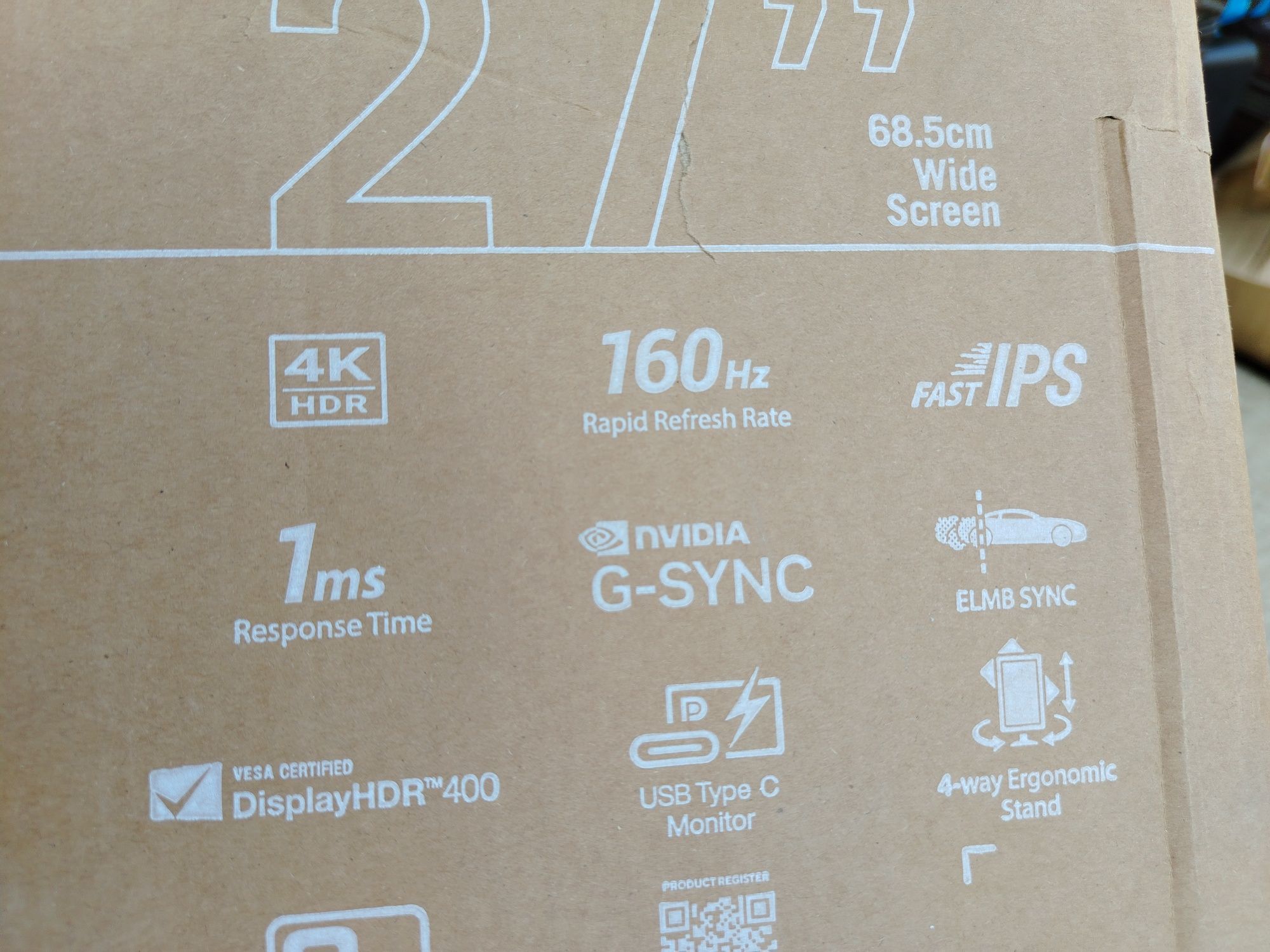 Monitor Gaming LED ASUS XG27UCS 27" 4K UHD IPS 1ms 160Hz(OC) HDR400