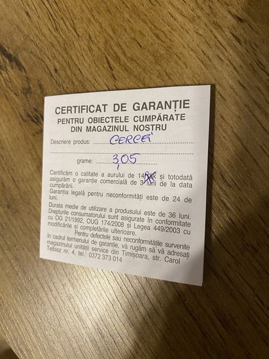 Cercei aur 14k Bijuteria Gia