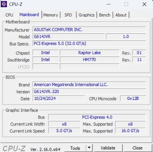 Asus ROG Strix G614JVR, i9 14900HX, 32GB DDR5, NVIDIA RTX 4060