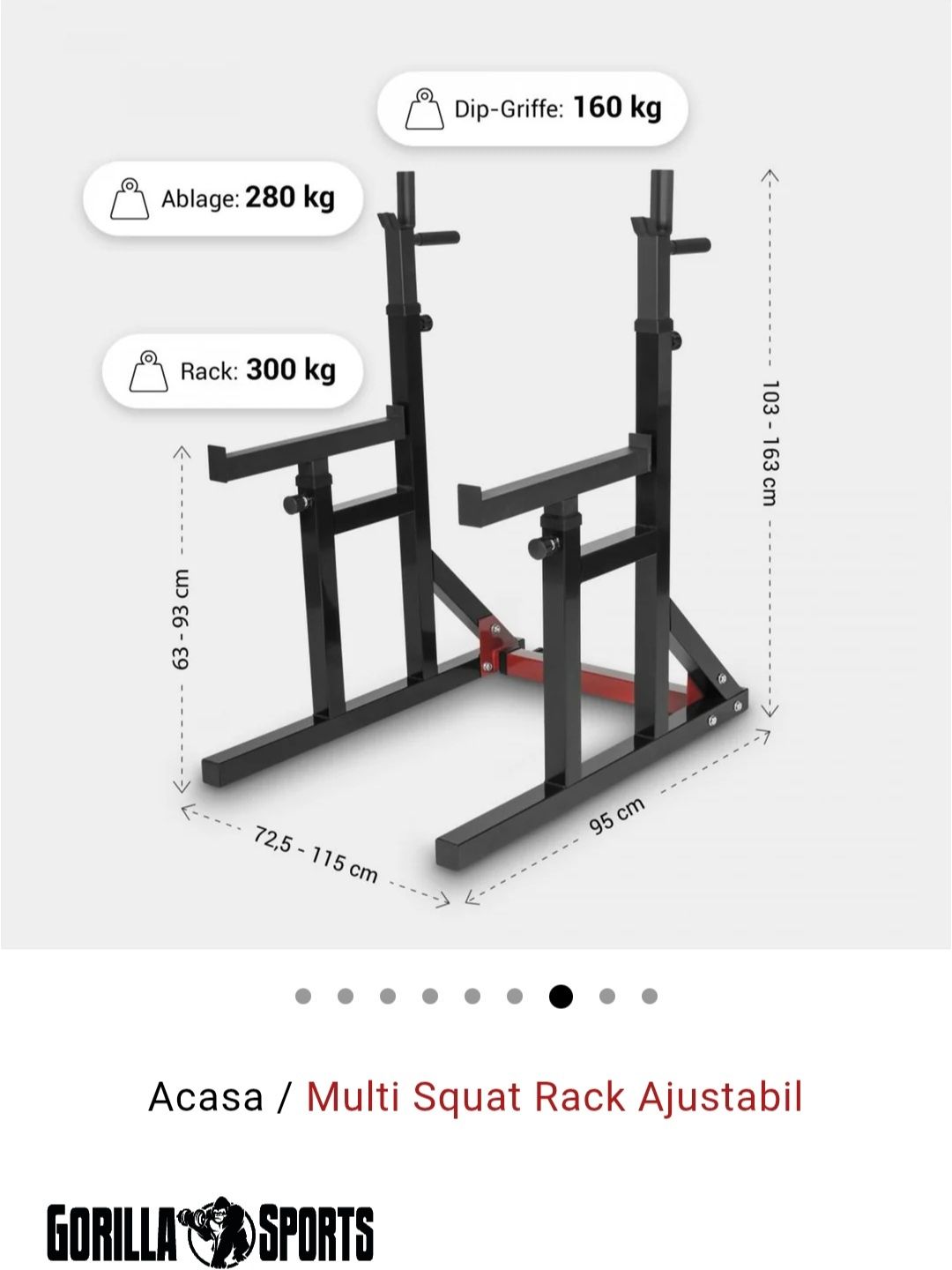 Vând rack fitness gorilla sport +suport greutăți