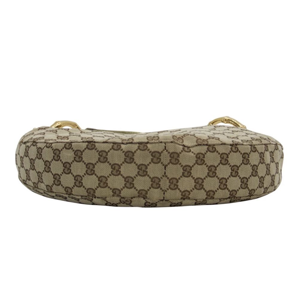 GUCCI GG Canavas Bamboo Ring Hobo Bag оригинална чанта