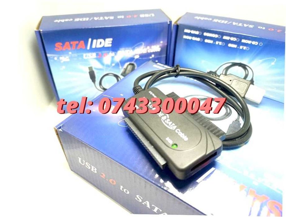 Cablu Adaptor Sata Serial Ata Ide Cu Alimentator Pentru Dvd Rw Hard D