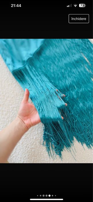 Rochie zara cu saptele gol si franjuri NOUA