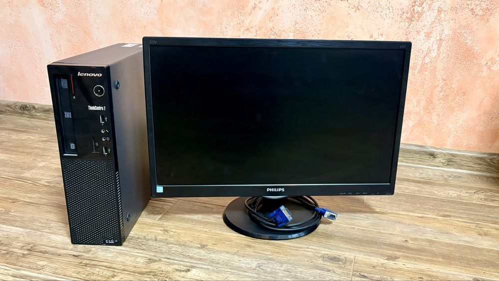 Компютър Lenovo Edge71 + Монитор Philips 22''