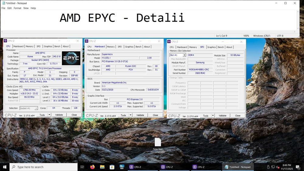 Calculator (server) 64 cores/128 threads , 256 GB DDR4 Ecc Registered.