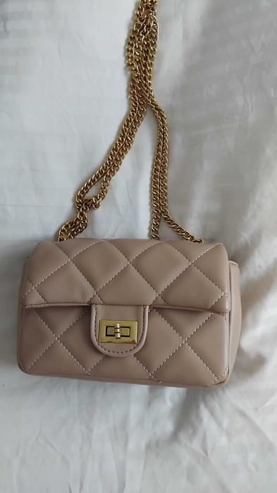 Дамска чанта екрю