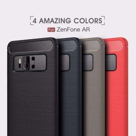 Husa / Bumper Antisoc cu textura de carbon pt Asus Zenfone AR ZS571KL