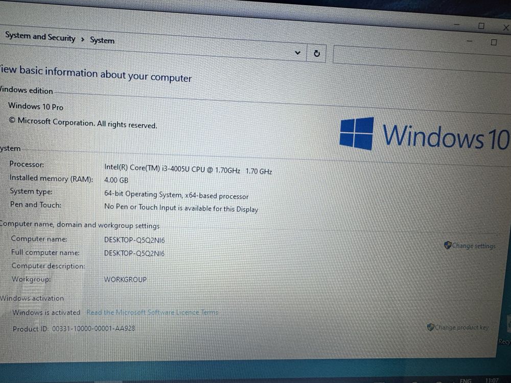 Лаптоп Toshiba Satellite 4 GB RAM, 1 TB Hard диск