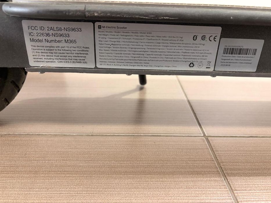 Trotineta electrica Xiaomi Mijia M365, viteza 25 km/h -T-