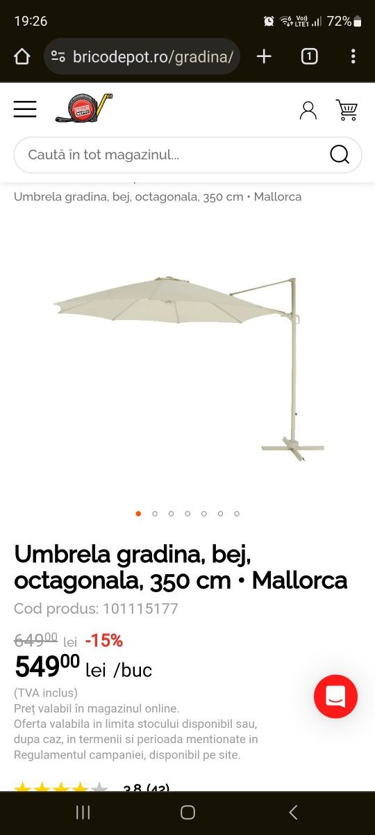 Umbrela  de gradina