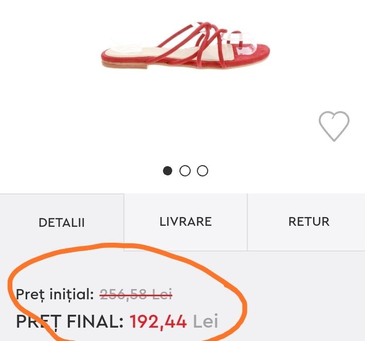 Papuci golden sun piele naturala  37-38 nou cu eticheta