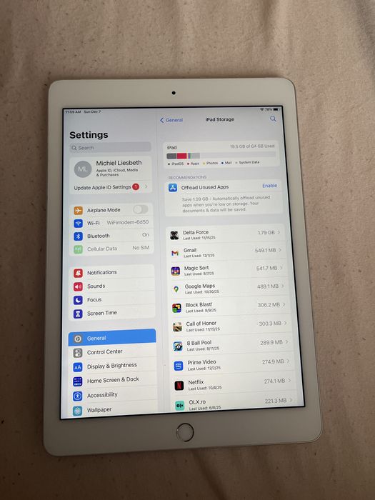 Ipad air 2 A1567 64gb