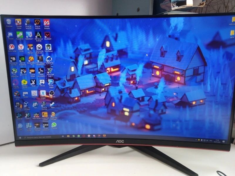 Рассрочка! Монитор AOC 27" Fullhd VA 4ms 144Ghz 2xHDMI VGA