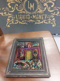 Liquid Money vinde - Pictura pe Sticla semnata Ioan Atanasiu Delamare