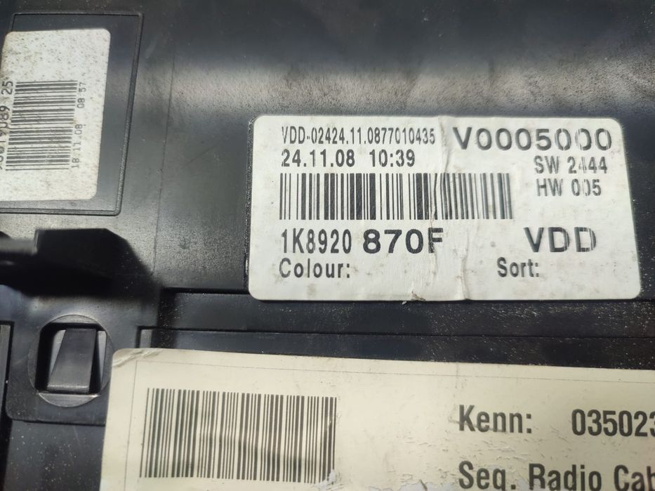 Ceasuri de bord 1k8920870F Volkswagen VW Scirocco 3 [2008 - 2015]