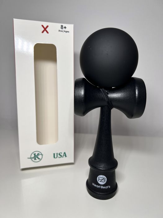 Kendama Heart Beat’s - Bila cu Rubber Grip (All Black Edition)