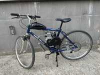 Bicicleta cu motor 4T 49cc transmisie curea