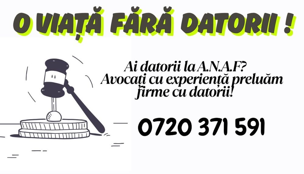 Preluare firme cu datorii 100%legal