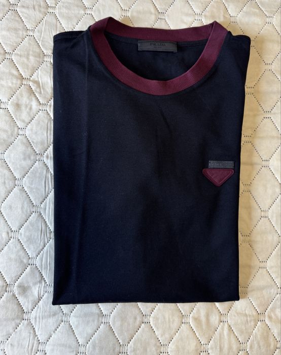 Tricou negru barbati, Prada, XL