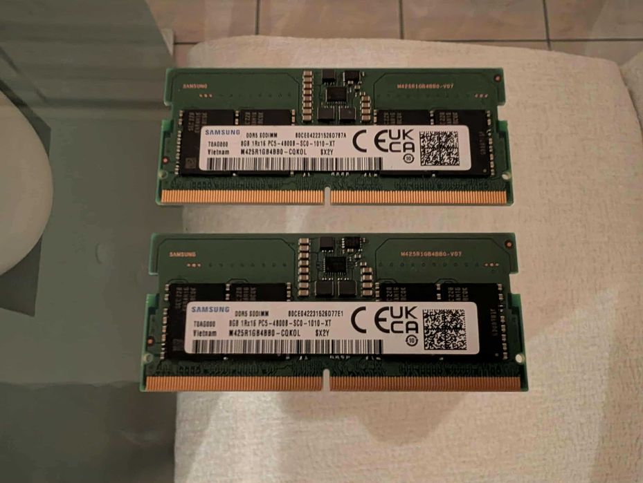 Samsung 16gb (2x8) DDR5 SODIMM 4800mhz