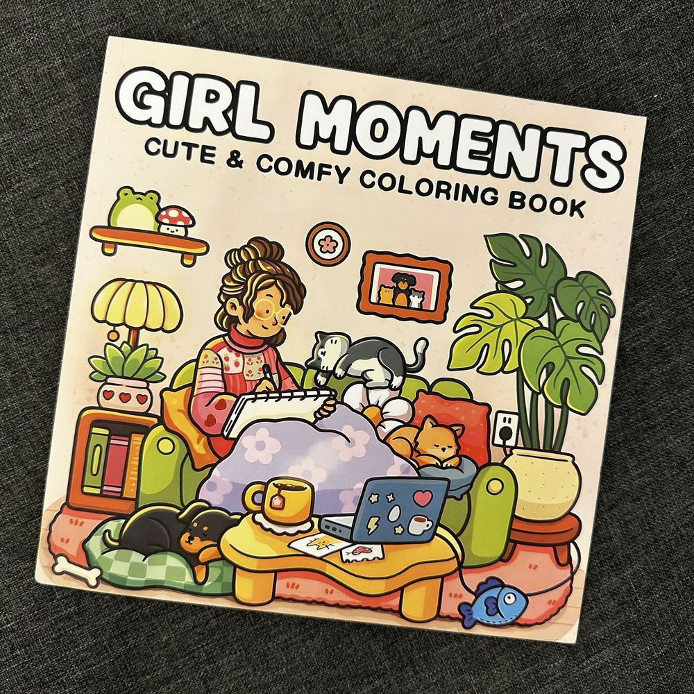 Carte de colorat Girl Moments de la Coco Wyo