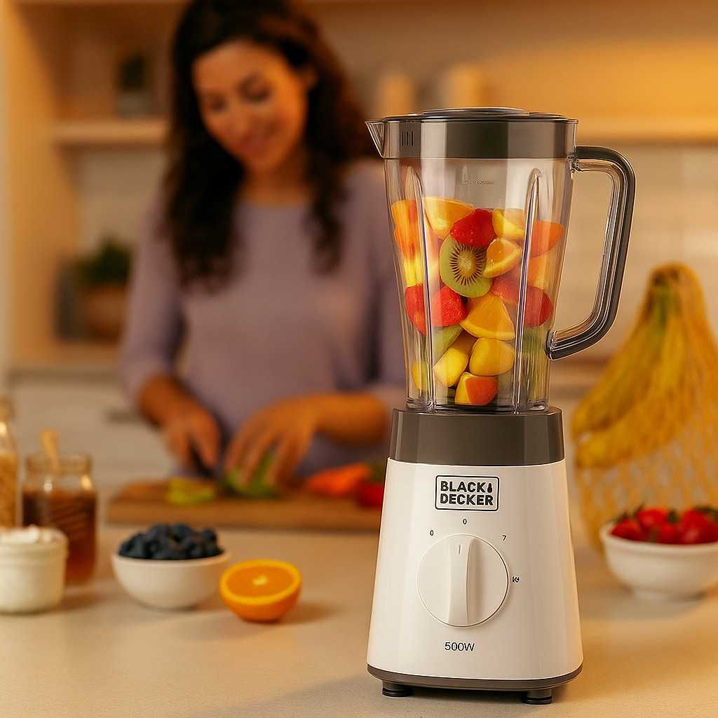 Блендер Black&Decker BXJB500E, 500W, 1.5 л, 2 скорости.