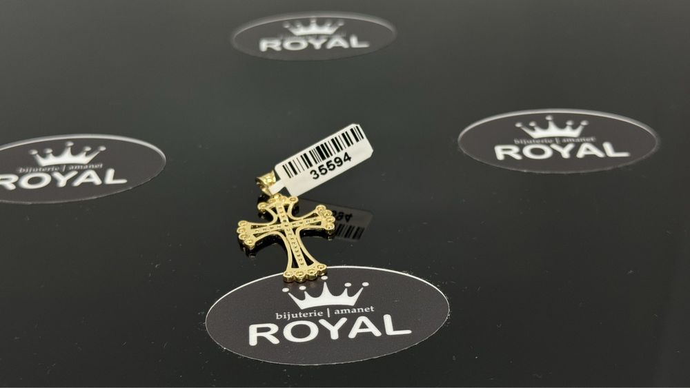 Bijuteria ROYAL : Pandantiv AUR 14K Cruce / 2.72 GR