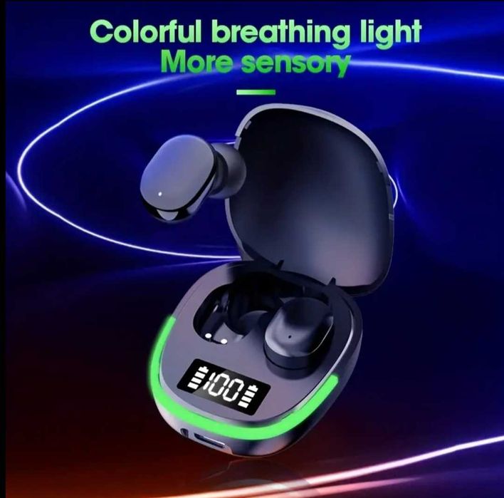 Безжични слушалки G9 Cool с LED дисплей и калъф за зареждане