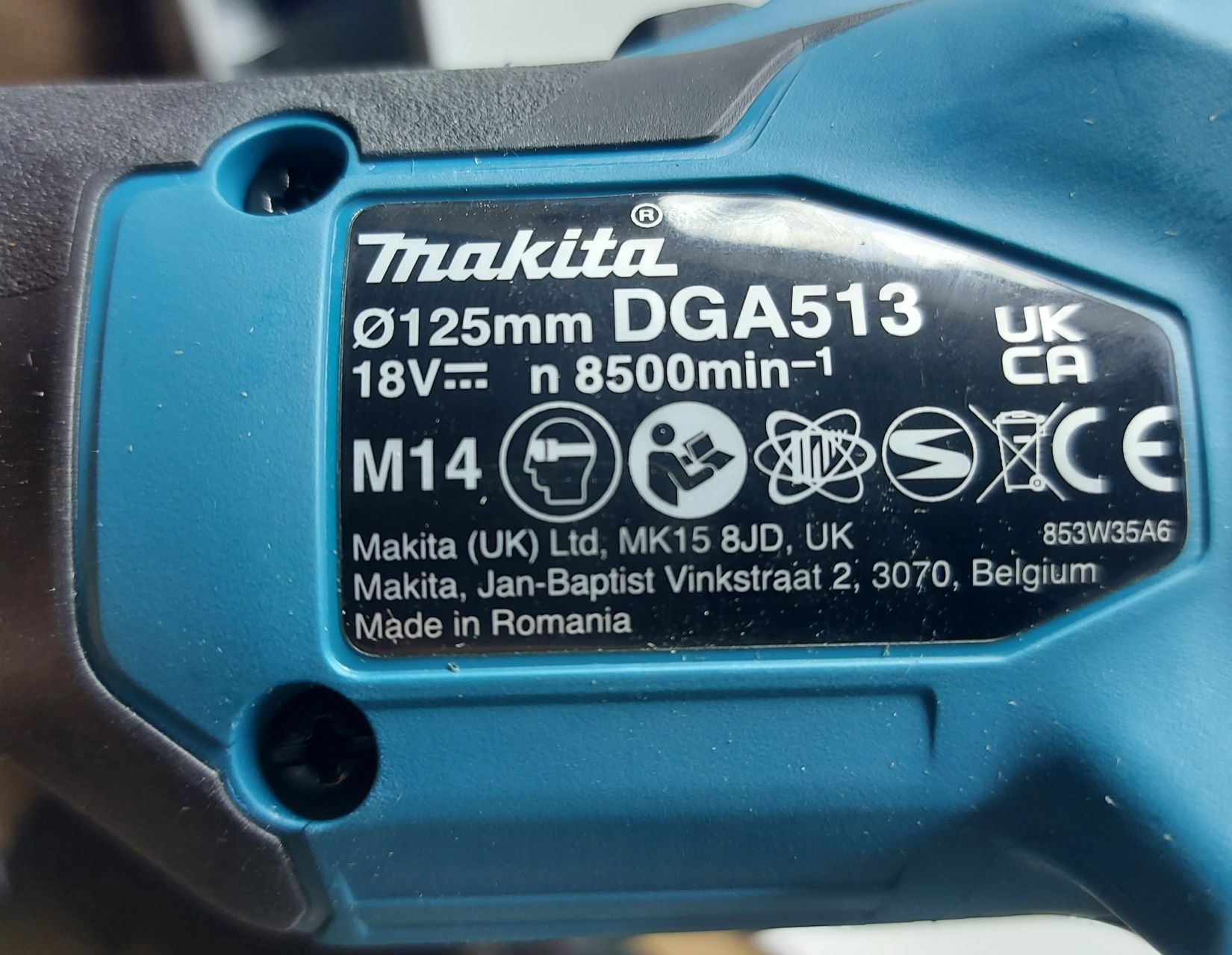 Акумулаторен безчетков ъглошлайф Makita DGA513Z