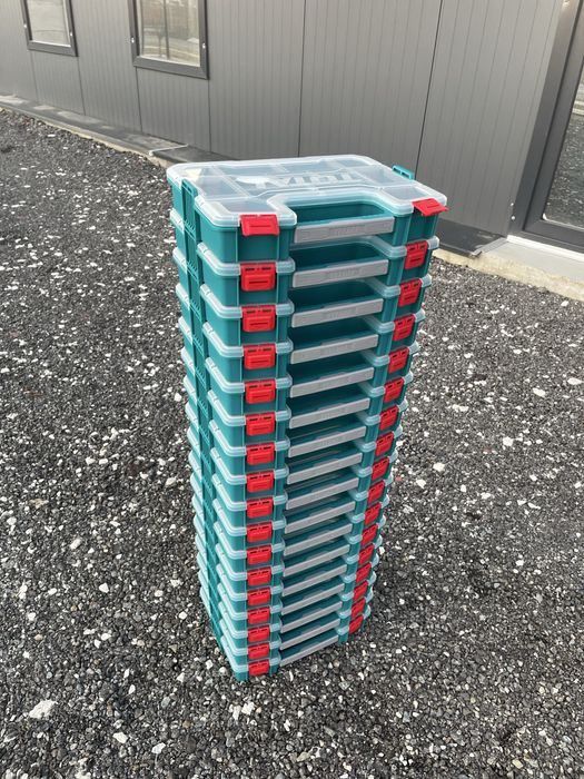 Set 5 cutii organizare suruburi, scule sau accesorii pescuit Total